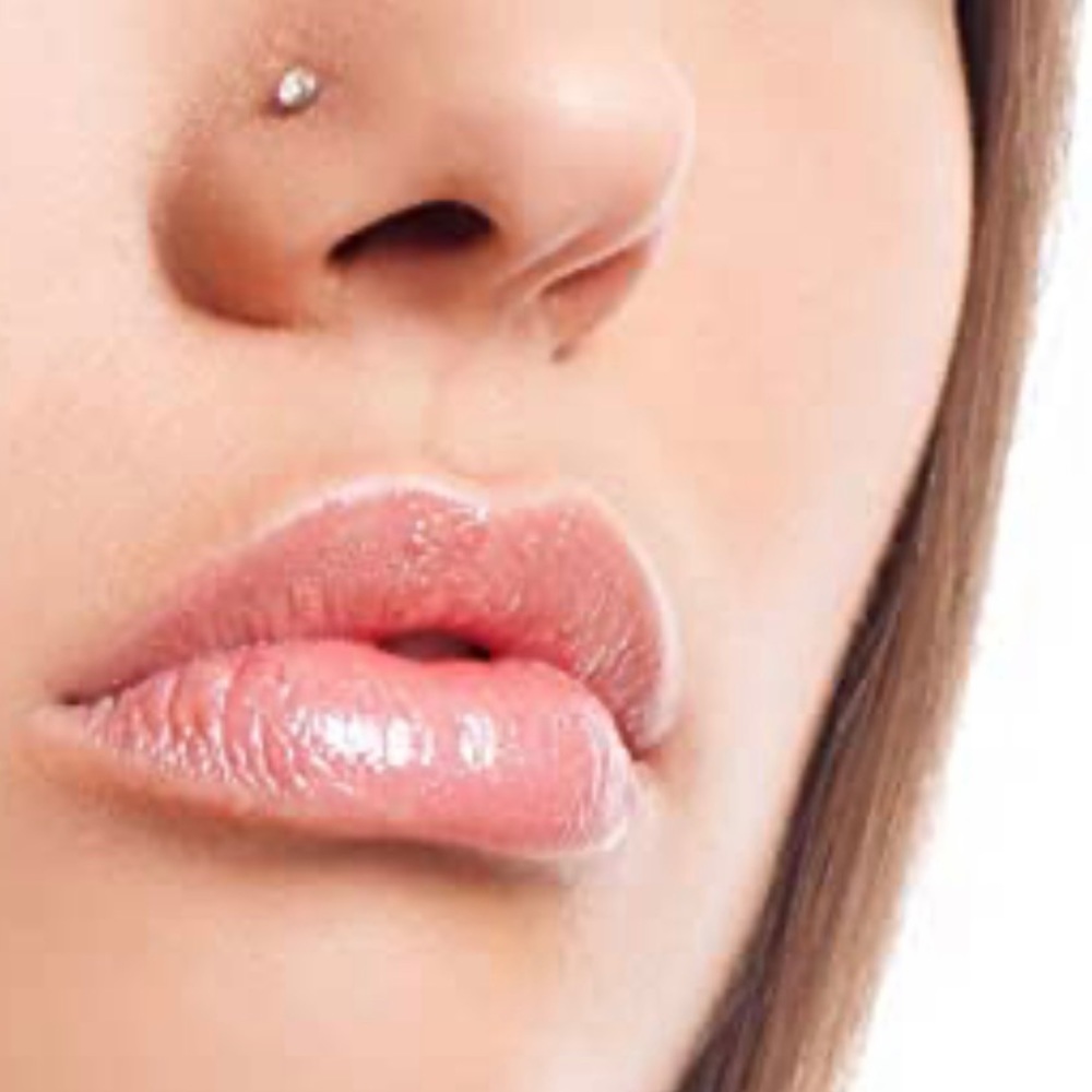 🔥SALE set (2) sterling silver stainless steel diamond CZ nose studs piercing - Picture 2 of 15